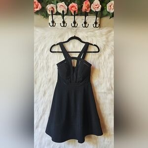 Emerald Sundae Black Halter Backless Cocktail Dress